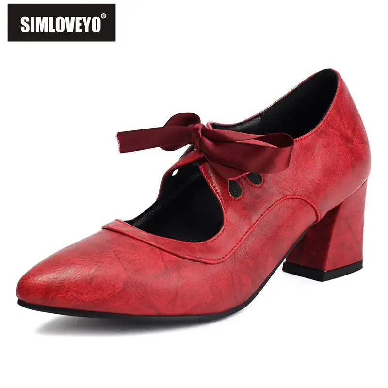 SIMLOVEYO 2025 New Office Lady Pumps Pointed Toe Block Heels 6cm Lace Up Large Size 41 42 43 33 Vintage Mary Janes Women Shoes
SIMLOVEYO 2025 New Office Lady Pumps Pointed Toe Block Heels 6cm Lace Up Large Size 41 42 43 33 Vintage Mary Janes Women Shoes