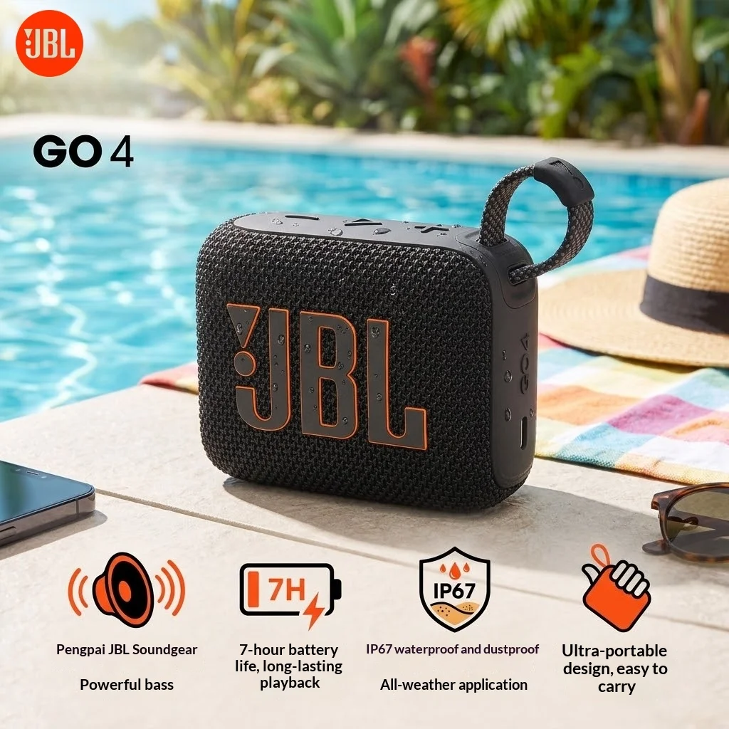 Портативная Bluetooth-колонка JBL Go 4, водонепроницаемая (IP67), мини-аудиосистема для пляжа, бассейна, вечеринок, путешествий, беспроводной сабвуфер
Портативная Bluetooth-колонка JBL Go 4, водонепроницаемая (IP67), мини-аудиосистема для пляжа, бассейна, вечеринок, путешествий, беспроводной сабвуфер