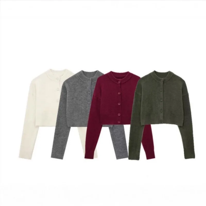 Круглый вязаный открытый кардиган на одной пуговице в стиле ретро, женский простой утягивающий свитер с высокой талией, уличный свитер, осень-зима
Круглый вязаный открытый кардиган на одной пуговице в стиле ретро, женский простой утягивающий свитер с высокой талией, уличный свитер, осень-зима