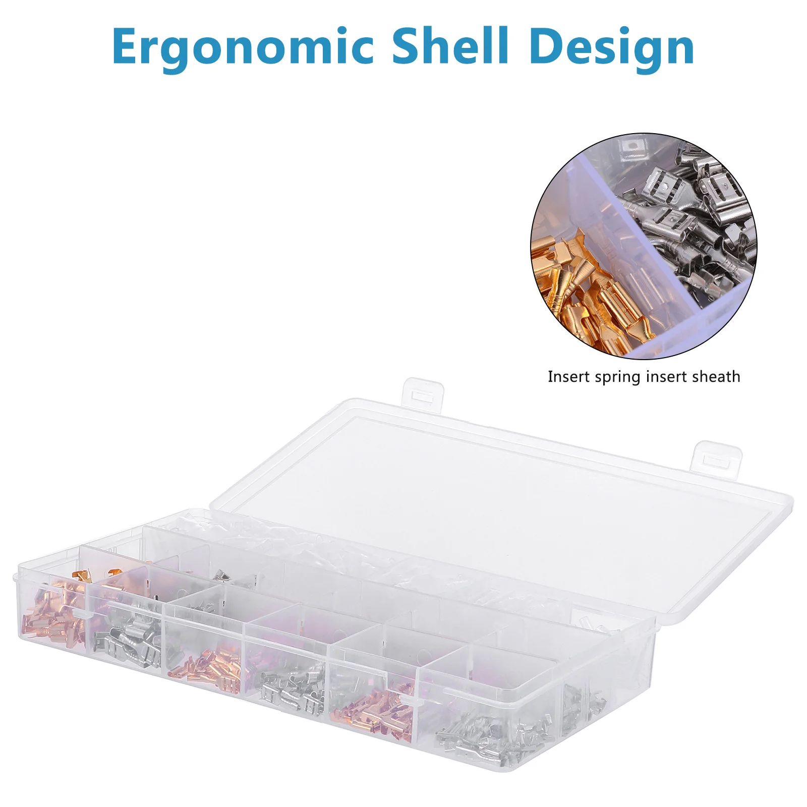 540Pcs Spring Terminal Insert Cold Pressed Connector 2.8 4.8 6.3mm Electrical Wire Connector Sheath Spade Terminal Wire Repair
540Pcs Spring Terminal Insert Cold Pressed Connector 2.8 4.8 6.3mm Electrical Wire Connector Sheath Spade Terminal Wire Repair