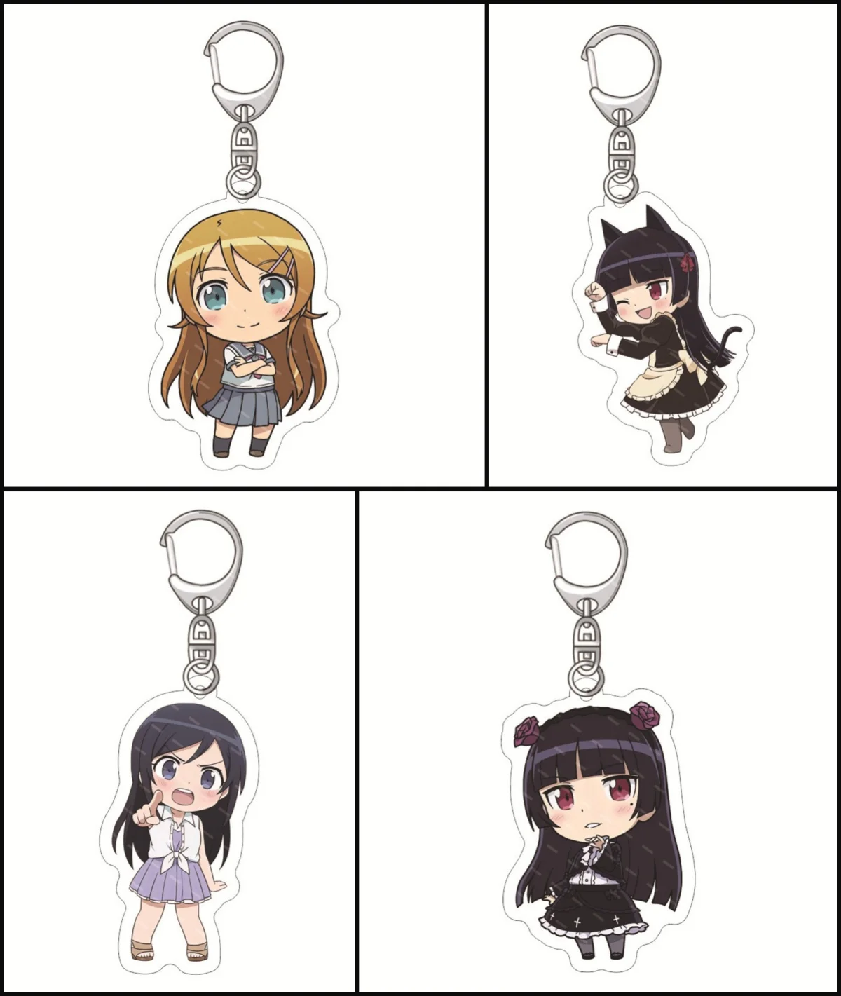 New Anime my little sister can t be this cute Acrylic Figure car Keychain BOOKbag Keyring Pendant for friend Toy Gift
New Anime my little sister can t be this cute Acrylic Figure car Keychain BOOKbag Keyring Pendant for friend Toy Gift