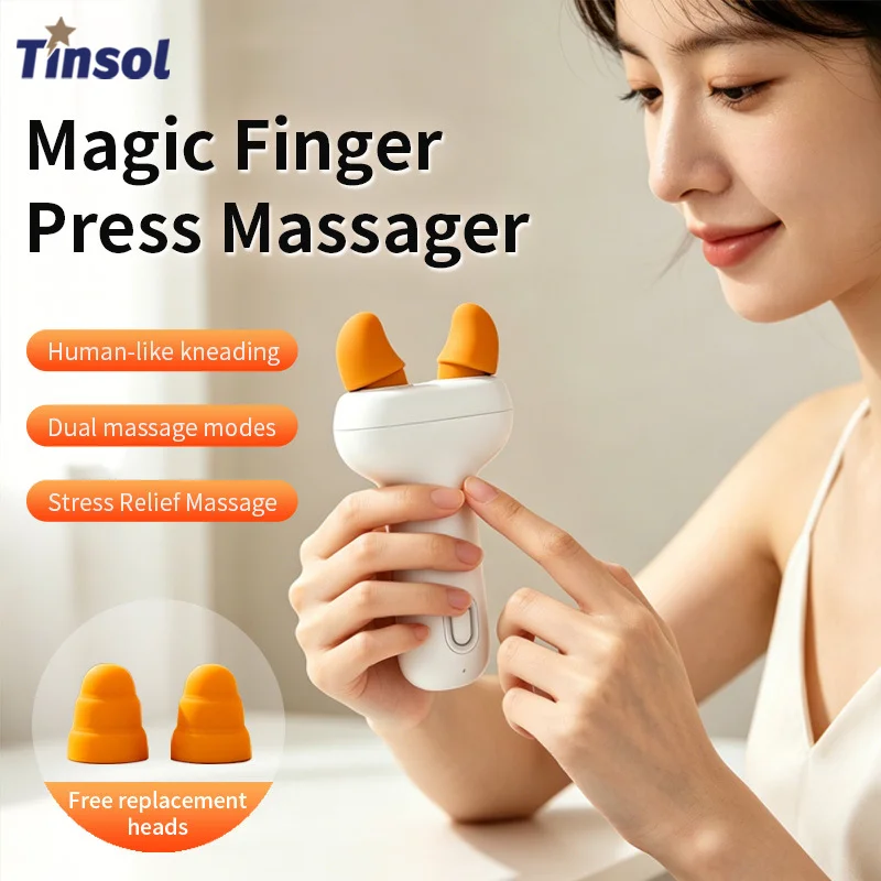 TINSOL Simulated finger acupoint massager, mini acupressure device, multifunctional handheld electric shoulder and neck massager
TINSOL Simulated finger acupoint massager, mini acupressure device, multifunctional handheld electric shoulder and neck massager