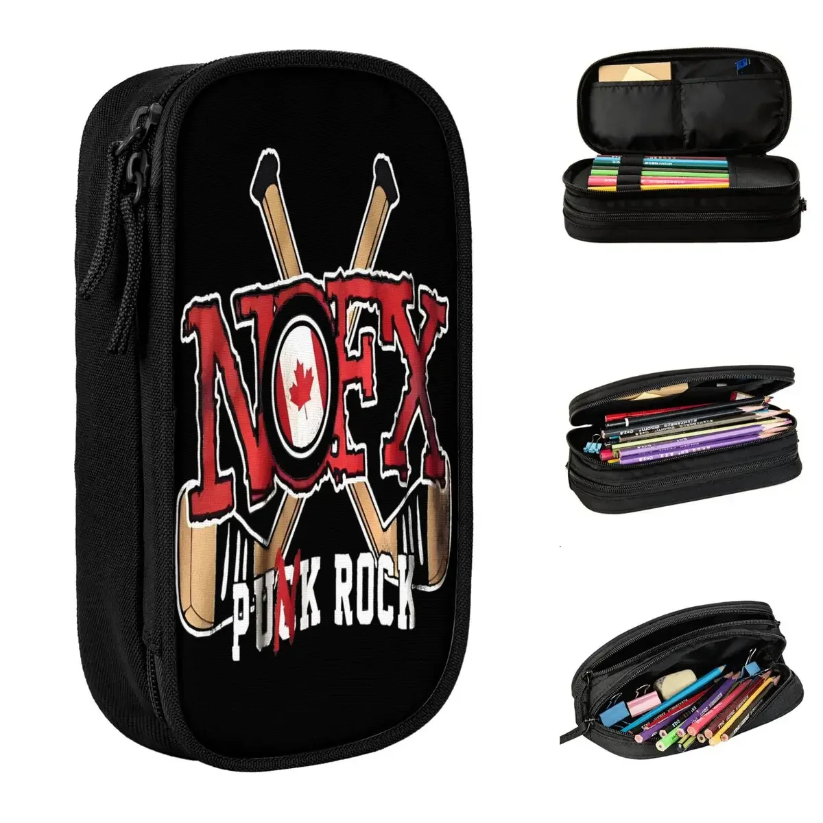 Fun NOFX Band Punk Rock Pencil Cases Pencilcases Pen for Student Large Storage Pencil Bags Students School Cosmetic Stationery
Fun NOFX Band Punk Rock Pencil Cases Pencilcases Pen for Student Large Storage Pencil Bags Students School Cosmetic Stationery