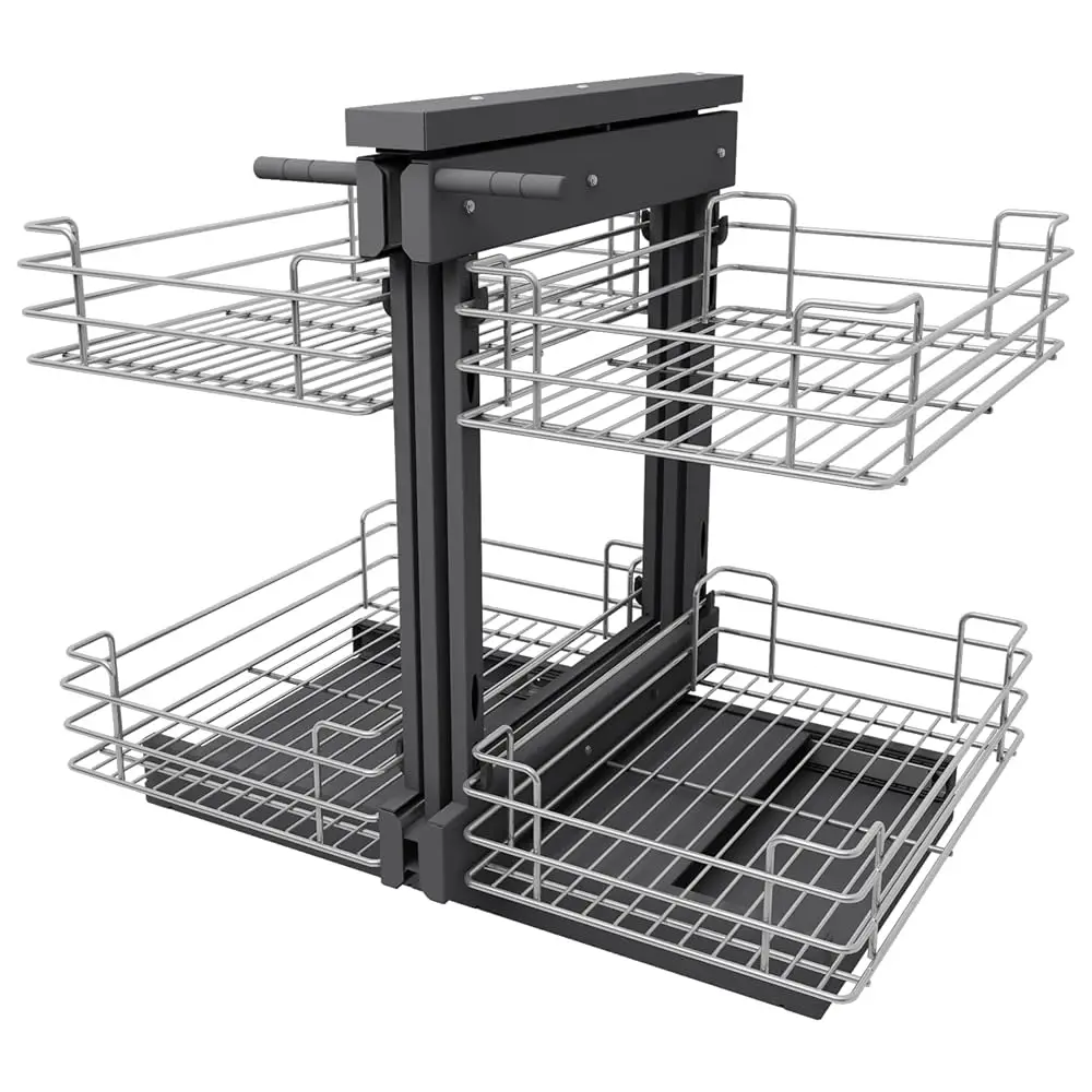 Blind Corner Pull Out Organizer For 36"" Cabinet, Left Open & Right Open Compatible, Min Opening 15"", 2-Tier Pull-Out Basket,
Blind Corner Pull Out Organizer For 36"" Cabinet, Left Open & Right Open Compatible, Min Opening 15"", 2-Tier Pull-Out Basket,