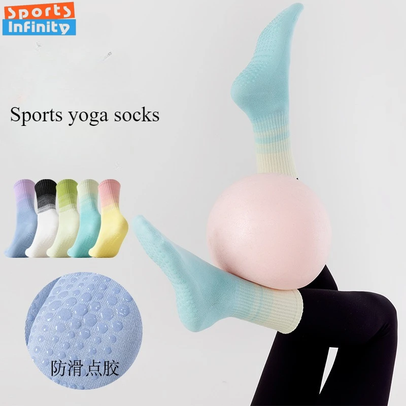 Lady Fashion Gradient Yoga Socks Anti Slip Professional Fitness Pilates Socks Indoor Aerobics Dance Trampoline Sport Socks Women
Lady Fashion Gradient Yoga Socks Anti Slip Professional Fitness Pilates Socks Indoor Aerobics Dance Trampoline Sport Socks Women