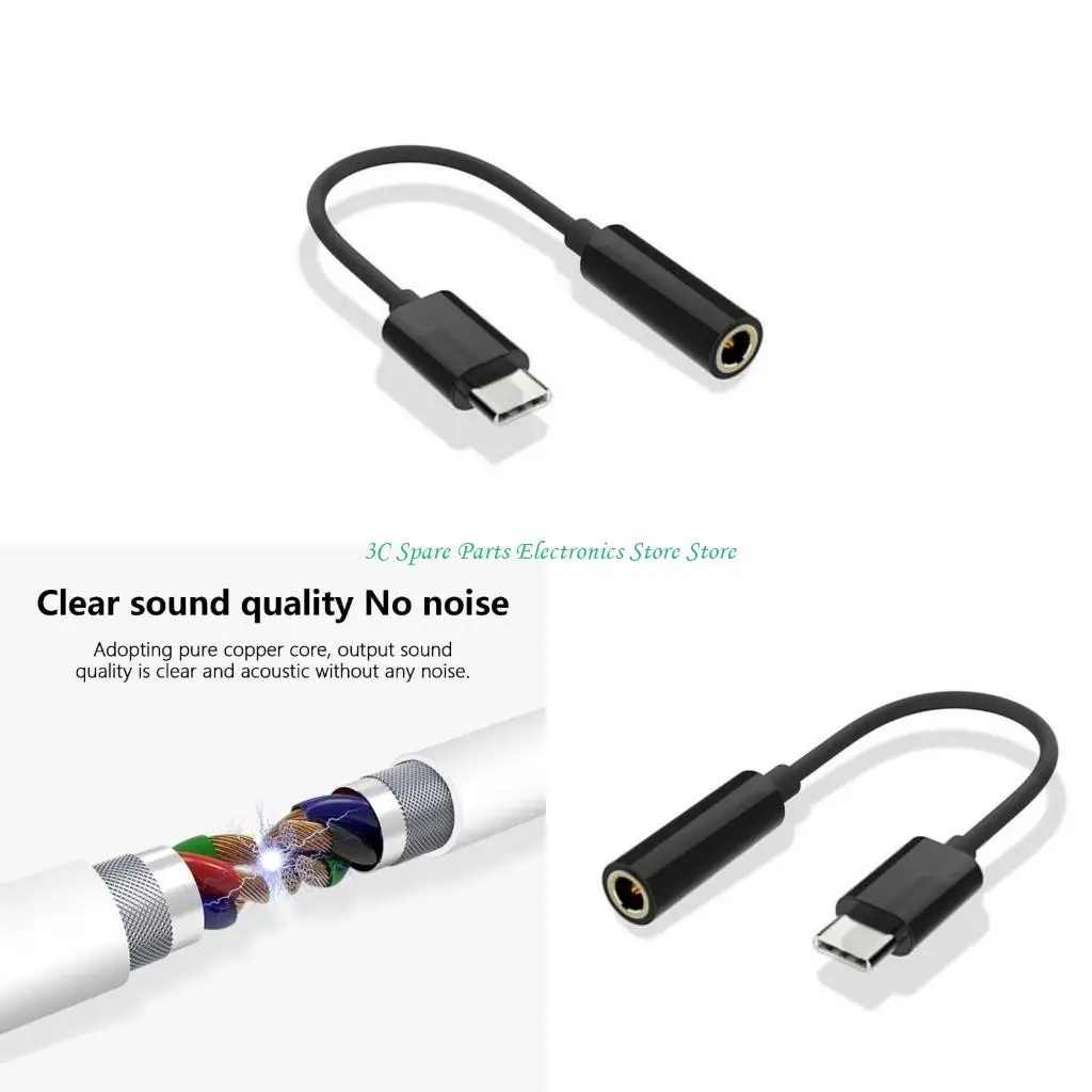 SZ 2.76in Type C to 3.5mm Auditory Adapter Cable Offering Clear Interference Resistant Auditory Sound Black
SZ 2.76in Type C to 3.5mm Auditory Adapter Cable Offering Clear Interference Resistant Auditory Sound Black
