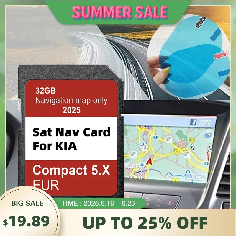 Sat Nav EU UK Maps 32GB 2025 SD Card for KIA Carens/Ceed/Niro/Optima/Picanto/Rio/Soul/Sportage/Stonic Car Navigation GEN5 GPS
Sat Nav EU UK Maps 32GB 2025 SD Card for KIA Carens/Ceed/Niro/Optima/Picanto/Rio/Soul/Sportage/Stonic Car Navigation GEN5 GPS