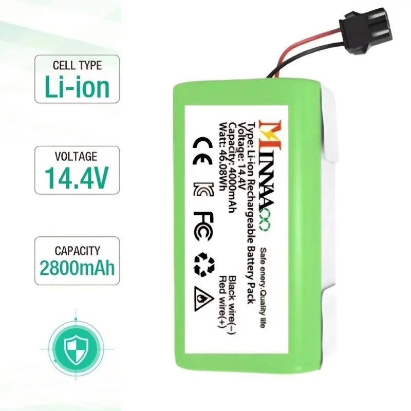 14.4V High capacity Vacuum Cleaning Robot Battery for Conga Excellence 3500 950 990 1090 1790 Deebot N79S N79 DN622 Eufy Robovac
14.4V High capacity Vacuum Cleaning Robot Battery for Conga Excellence 3500 950 990 1090 1790 Deebot N79S N79 DN622 Eufy Robovac