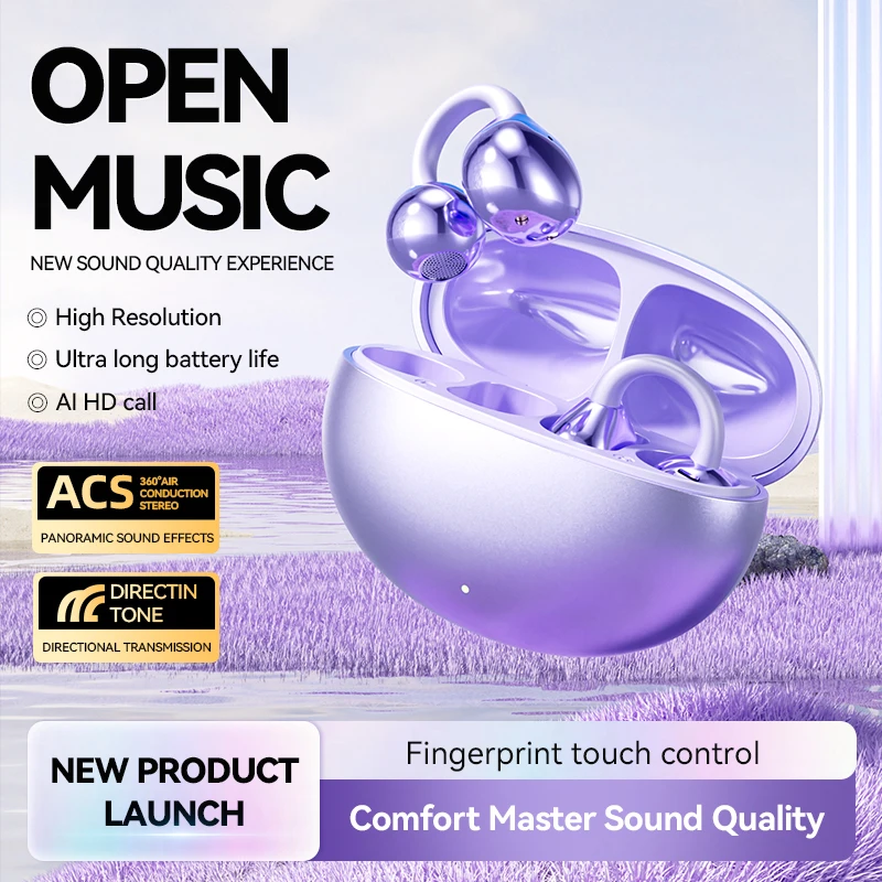 Lightweight Bluetooth Headphones Open Ear Clip M91 Headset Intelligent AI Translation OWS Earphones Sports Earbuds Waterproof
Lightweight Bluetooth Headphones Open Ear Clip M91 Headset Intelligent AI Translation OWS Earphones Sports Earbuds Waterproof
