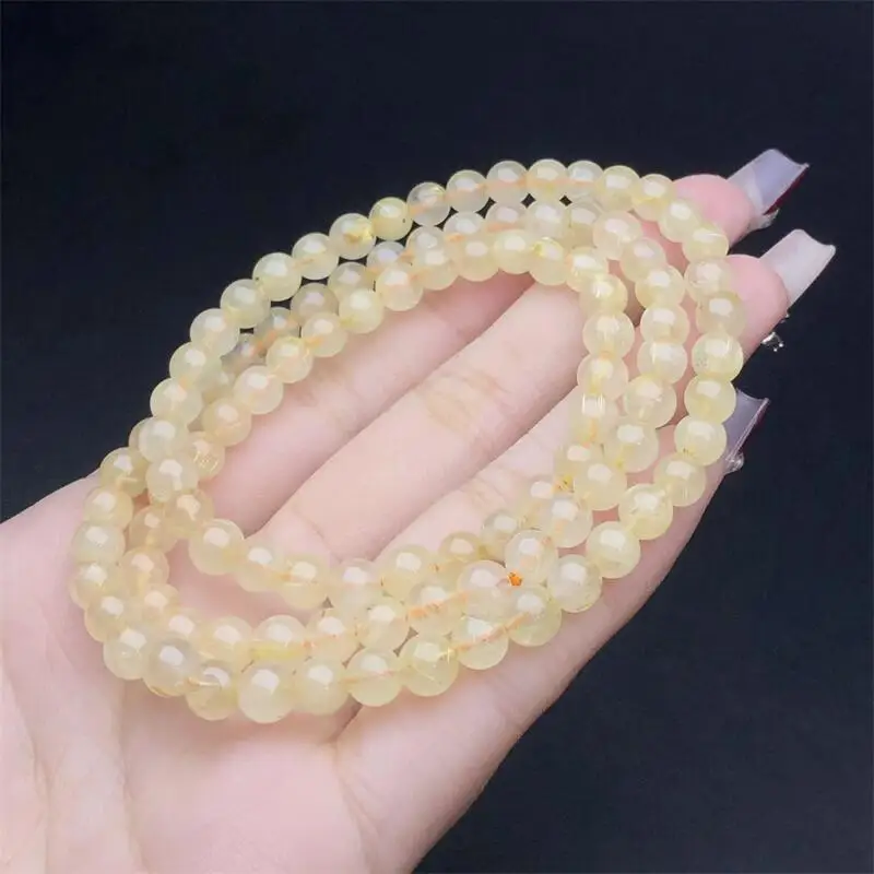 6MM Natural Gold Rutilated Quartz Triple Circle Bracelet Pendant Charms Handmade Fortune Energy Mineral Woman Amulet Jewelry
6MM Natural Gold Rutilated Quartz Triple Circle Bracelet Pendant Charms Handmade Fortune Energy Mineral Woman Amulet Jewelry