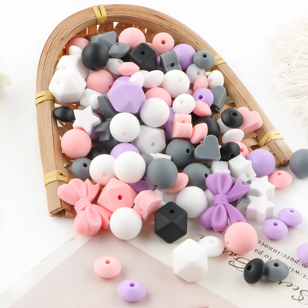 Sunrony New Bow Silicone Beads Round Lentil Bead Sets For Jewelry Making DIY Keychain Necklace Bracelet Handmade Accessories
Sunrony New Bow Silicone Beads Round Lentil Bead Sets For Jewelry Making DIY Keychain Necklace Bracelet Handmade Accessories