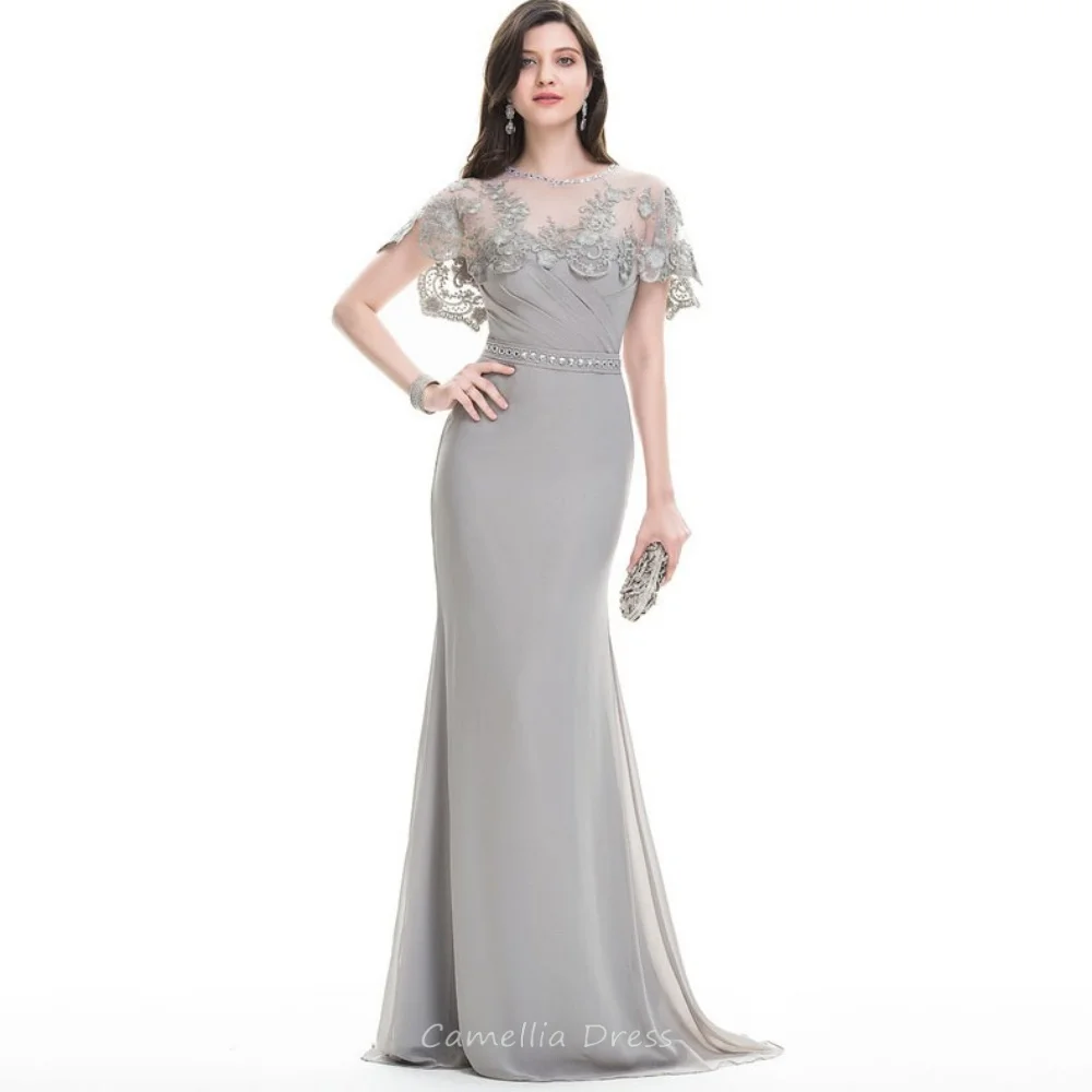 Customized Mother of the Wedding Dress Chiffon Mermaid Formal Gown Women Elegant Applique Evening robe Vintage
Customized Mother of the Wedding Dress Chiffon Mermaid Formal Gown Women Elegant Applique Evening robe Vintage