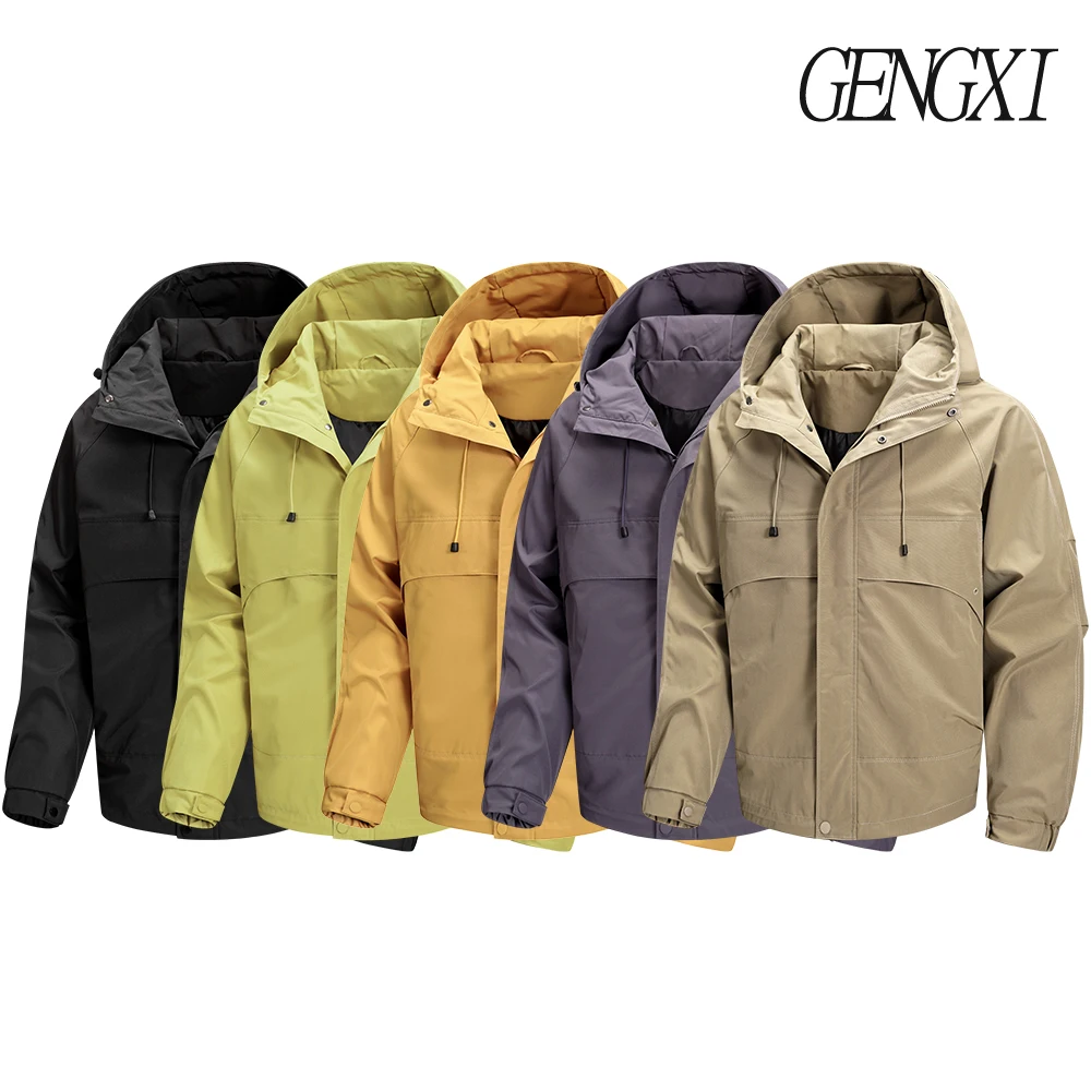New autumn and winter windproof and waterproof hooded jacket Outdoor leisure sports men's windbreaker Fashionable outerwear
New autumn and winter windproof and waterproof hooded jacket Outdoor leisure sports men's windbreaker Fashionable outerwear