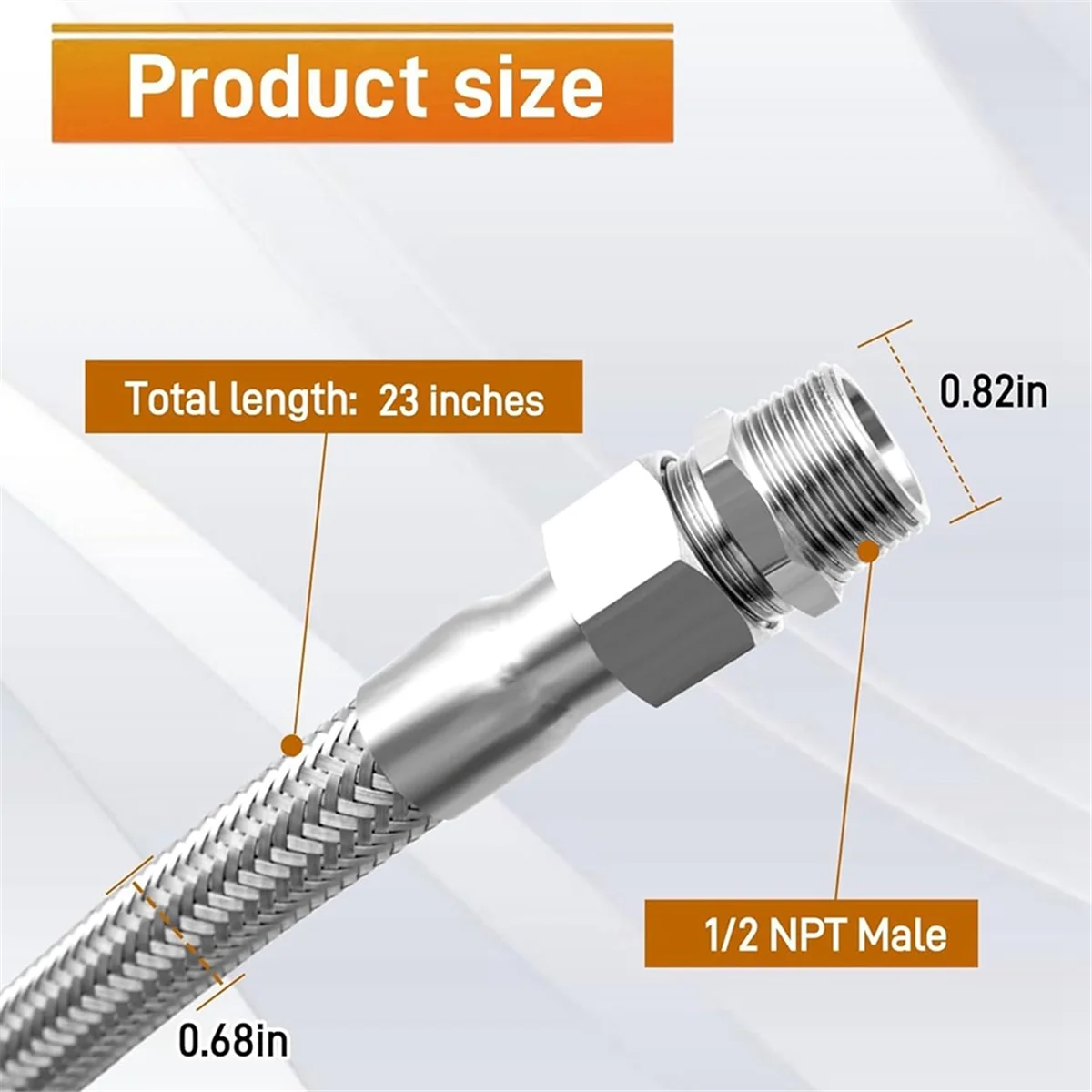 ABNJ Industrial Grade Compressor Jumper Hose,with Male 20inch Length 450 PSI &750°F,and Male Adapters 3/4inch
ABNJ Industrial Grade Compressor Jumper Hose,with Male 20inch Length 450 PSI &750°F,and Male Adapters 3/4inch
