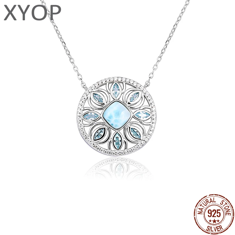 XYOP 2025 Larimar round Classic Necklace with Zirconia 925 Silver Fashionable Jewelry Precious Stones Required
XYOP 2025 Larimar round Classic Necklace with Zirconia 925 Silver Fashionable Jewelry Precious Stones Required