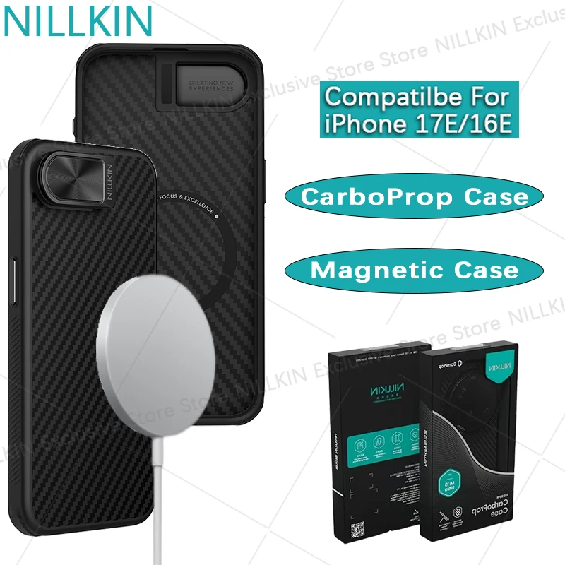 Чехол Nillkin CarboProp для iPhone 17E/16E с магнитной фиксацией, из арамидного волокна, с защитой объектива и поддержкой MagSafe
Чехол Nillkin CarboProp для iPhone 17E/16E с магнитной фиксацией, из арамидного волокна, с защитой объектива и поддержкой MagSafe