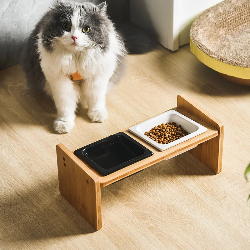 Ceramic Pet Bowl Dish with Wood Stand No Spill Pet Ceramic Double Bowl for Dog Cat Food Water Feeder Cats Small Dogs Pet Bowl
Ceramic Pet Bowl Dish with Wood Stand No Spill Pet Ceramic Double Bowl for Dog Cat Food Water Feeder Cats Small Dogs Pet Bowl