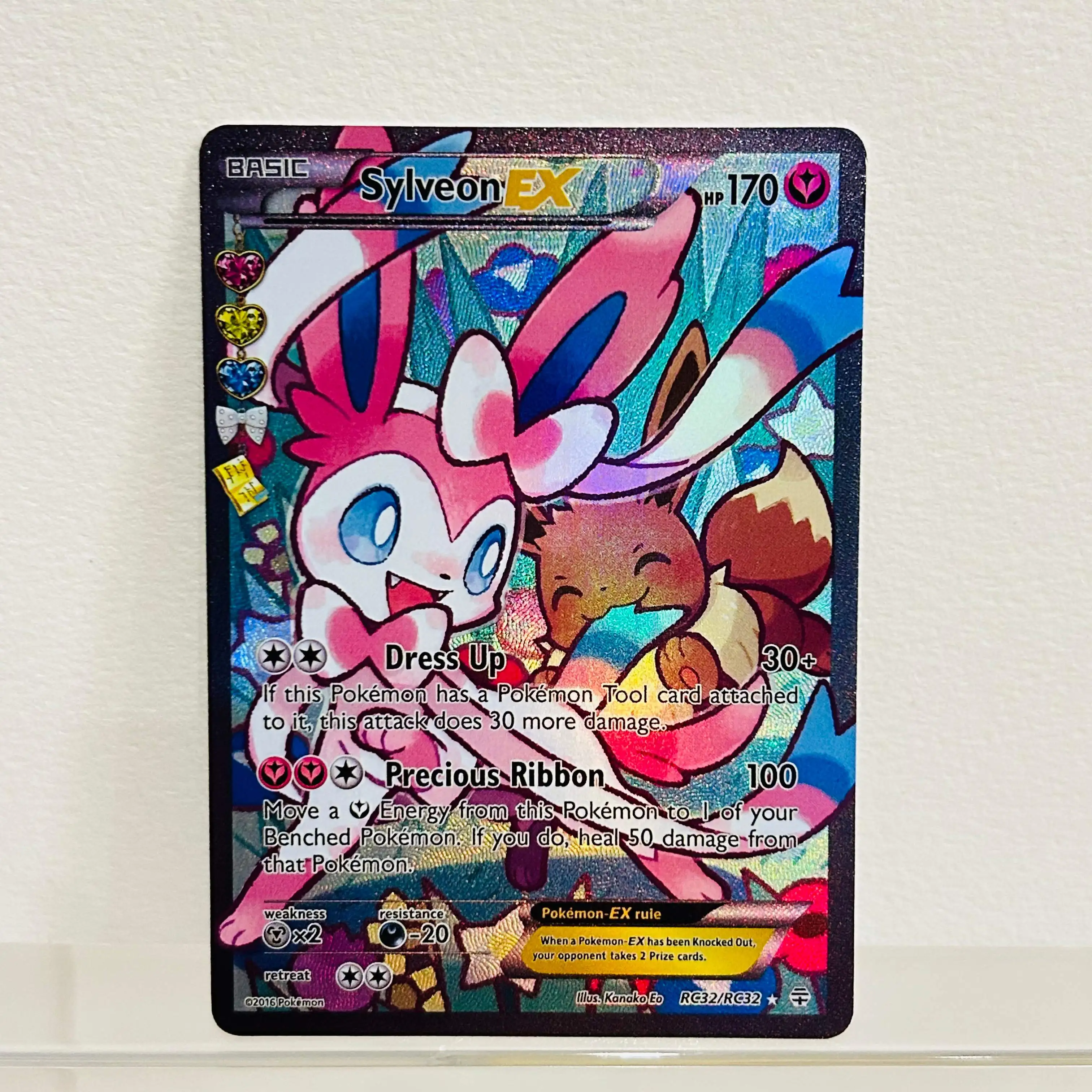 Pokemon Sylveon EX RC32/RC32 English Card Holographic Foil Texture DIY Premium Anime Collection Card
Pokemon Sylveon EX RC32/RC32 English Card Holographic Foil Texture DIY Premium Anime Collection Card