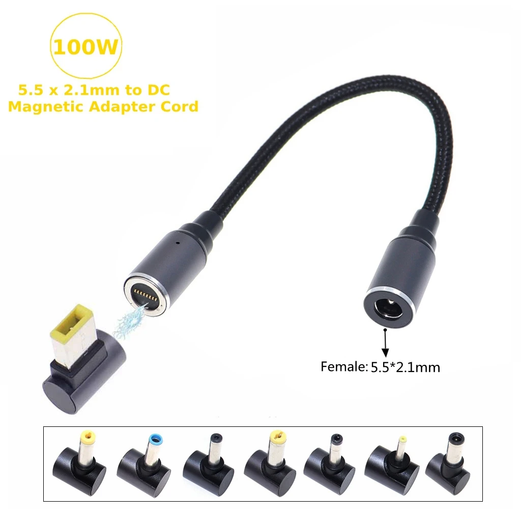 Fast Charging Magnetic Cord Cable 5.5x2.1mm Female to Male Dc Jack Plug Power Adapter Connector for Lenovo Asus Dell Hp Laptops
Fast Charging Magnetic Cord Cable 5.5x2.1mm Female to Male Dc Jack Plug Power Adapter Connector for Lenovo Asus Dell Hp Laptops
