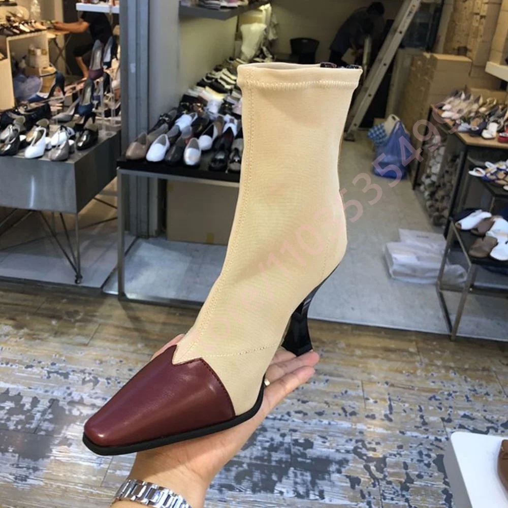 2025 New Square Toe Patchwork Chelsea Boots Autumn Elegant Office Stiletto Ankle Boot Fashion Ladies Casual Stretch Sock Boots
2025 New Square Toe Patchwork Chelsea Boots Autumn Elegant Office Stiletto Ankle Boot Fashion Ladies Casual Stretch Sock Boots
