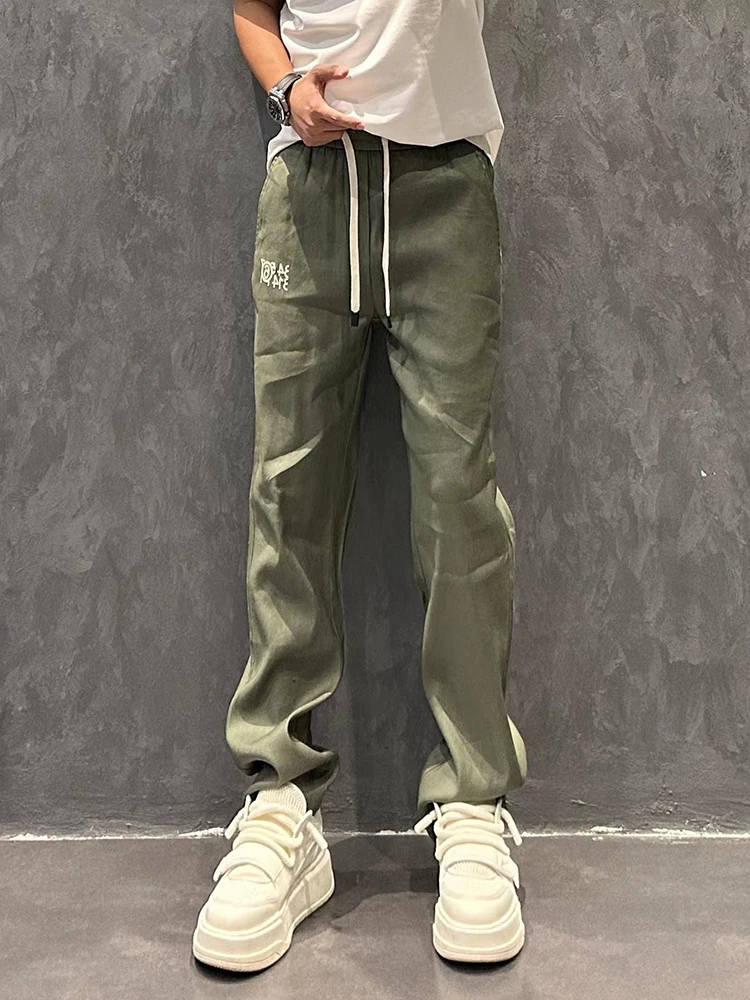 Летние мужские брюки 2024 года: высококачественные, вышитые, из чистого льна, струящиеся, широкие, прямые, повседневные, легкие, тонкие, спортивные
Летние мужские брюки 2024 года: высококачественные, вышитые, из чистого льна, струящиеся, широкие, прямые, повседневные, легкие, тонкие, спортивные