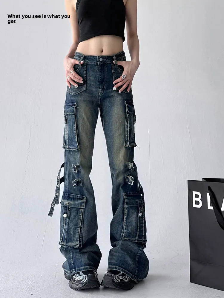 Женские джинсовые джинсы в стиле пастушки American Sle Cool Cowgirl, длинные брюки с высокой талией и широкими штанинами 2025, Multi kets
Женские джинсовые джинсы в стиле пастушки American Sle Cool Cowgirl, длинные брюки с высокой талией и широкими штанинами 2025, Multi kets