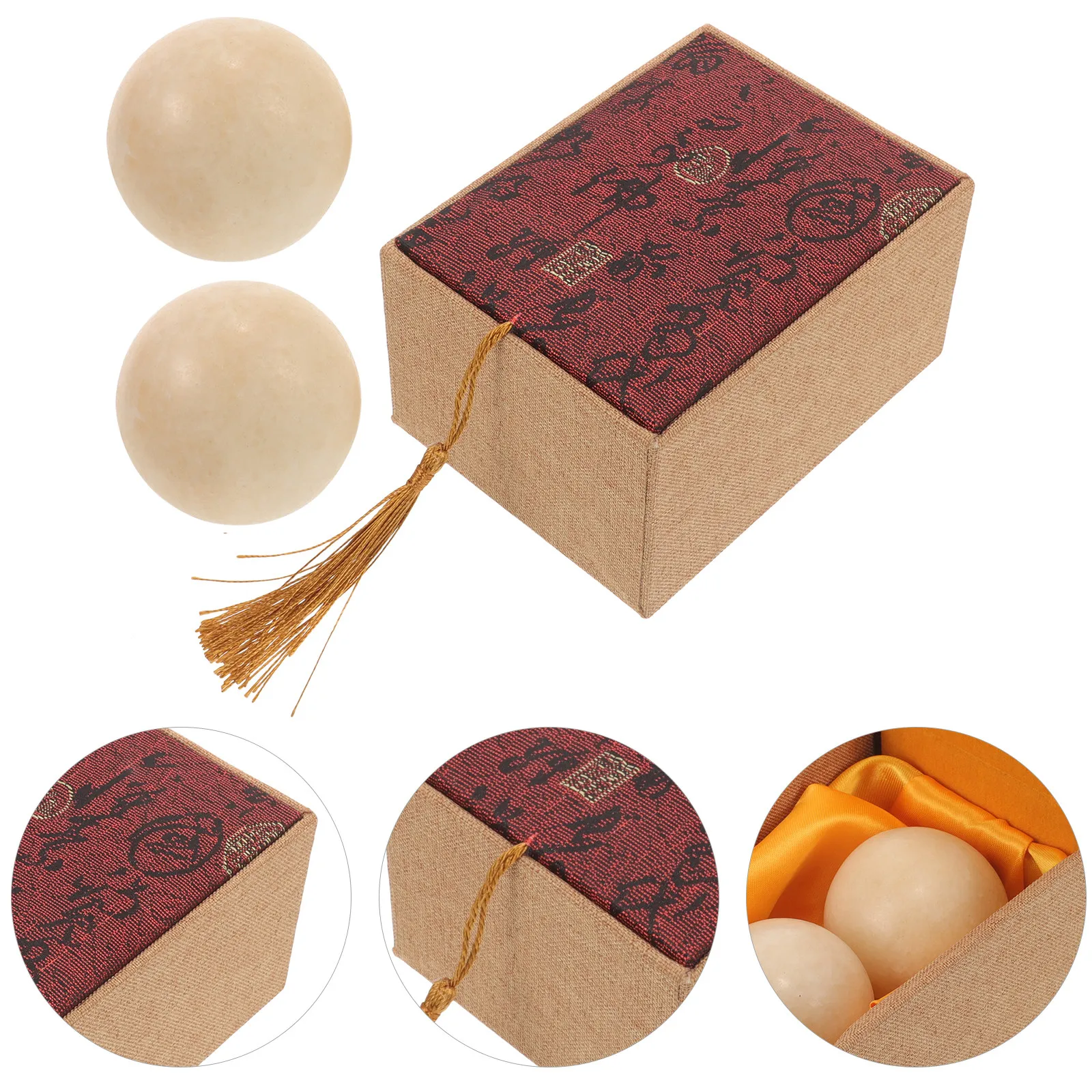 1Set Hand Massage Ball Made of Sturdy Jade Material Smooth Comfortable Grip for Daily Hand Training and Decorative Display Use
1Set Hand Massage Ball Made of Sturdy Jade Material Smooth Comfortable Grip for Daily Hand Training and Decorative Display Use