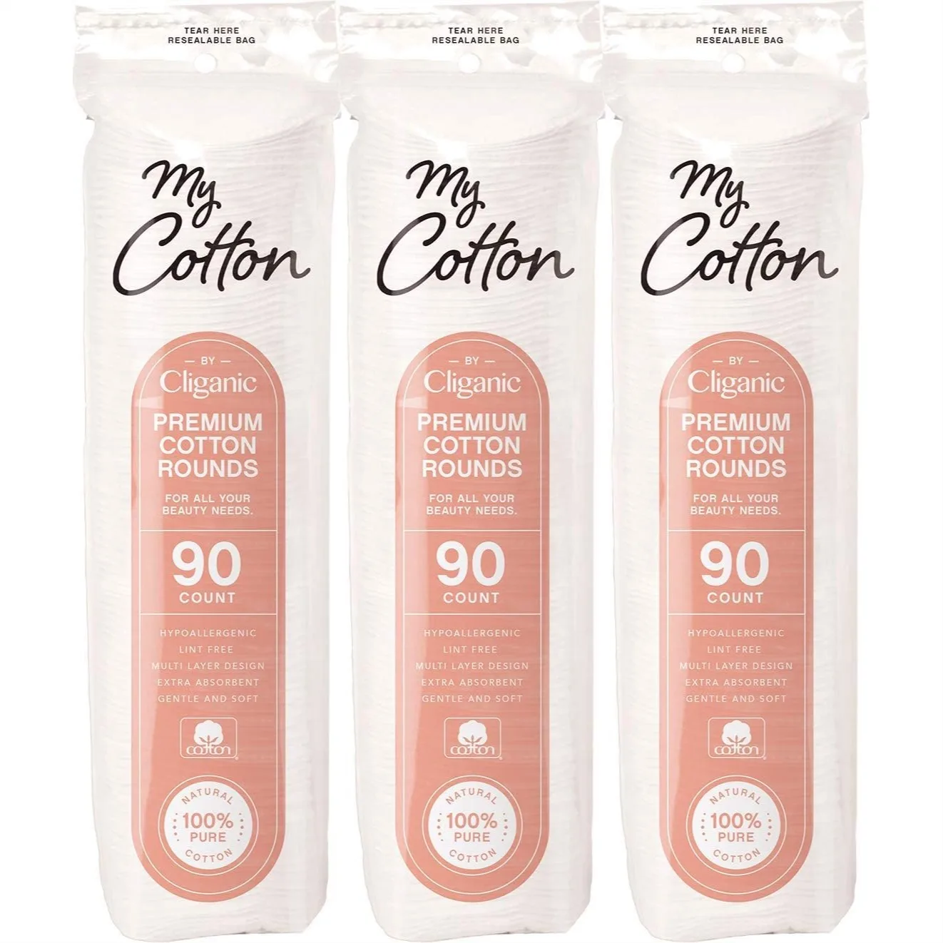 Cotton Rounds for Face Makeup Remover Pads, Lint-Free, 270 Count (3 Packs)
Cotton Rounds for Face Makeup Remover Pads, Lint-Free, 270 Count (3 Packs)