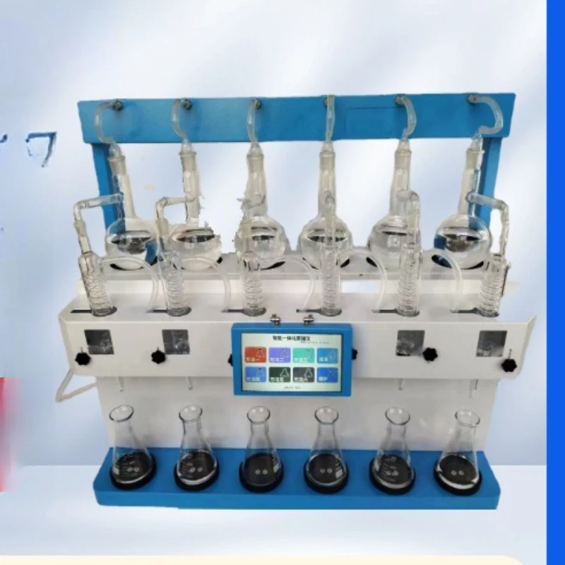 Ammonia nitrogen distillation instrument, integrated intelligent automatic device, national standard volatile phenol cyanide
Ammonia nitrogen distillation instrument, integrated intelligent automatic device, national standard volatile phenol cyanide