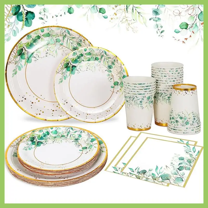 Green Paper Plates Set For 24 People As Shown Decoration Set For Birthday Party Supplies,Wedding
Green Paper Plates Set For 24 People As Shown Decoration Set For Birthday Party Supplies,Wedding