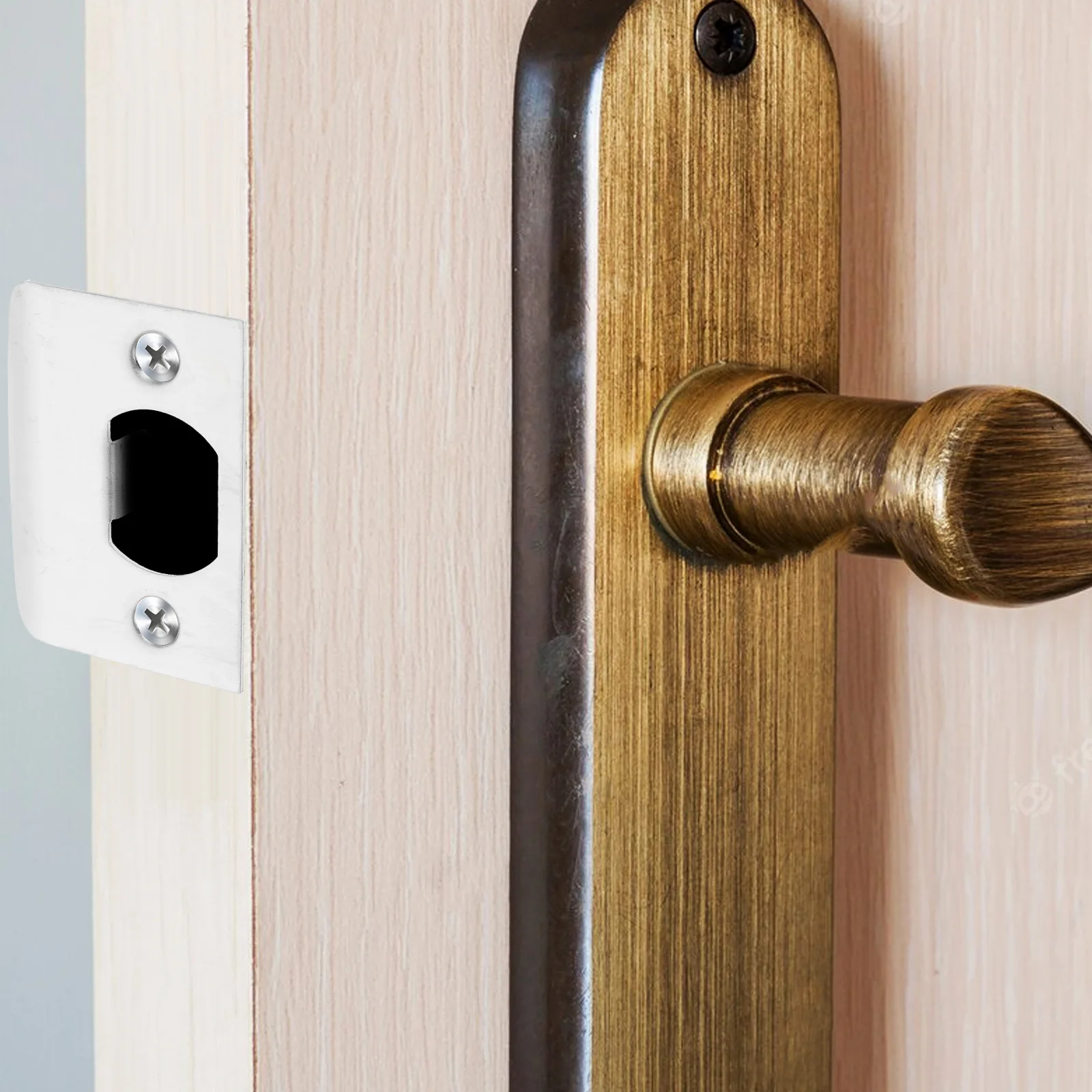 2 set Deadbolt Strike Plates Stainless Steel Door Reinforcement Kit For Interior Exterior Doors Lock Installation Hole Cover
2 set Deadbolt Strike Plates Stainless Steel Door Reinforcement Kit For Interior Exterior Doors Lock Installation Hole Cover