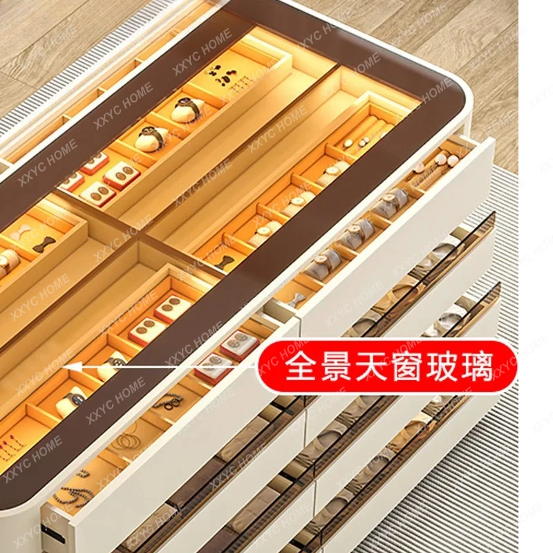 Jewelry Display Cabinet Cloakroom Light Luxury Bedroom Storage Household Storage Cabinet
Jewelry Display Cabinet Cloakroom Light Luxury Bedroom Storage Household Storage Cabinet
