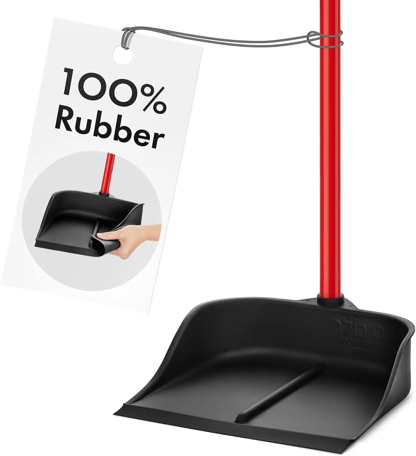 29" Long Handle Dustpan, Solid Rubber, Stands Upright, Fits Most Brooms, No Bending
29" Long Handle Dustpan, Solid Rubber, Stands Upright, Fits Most Brooms, No Bending