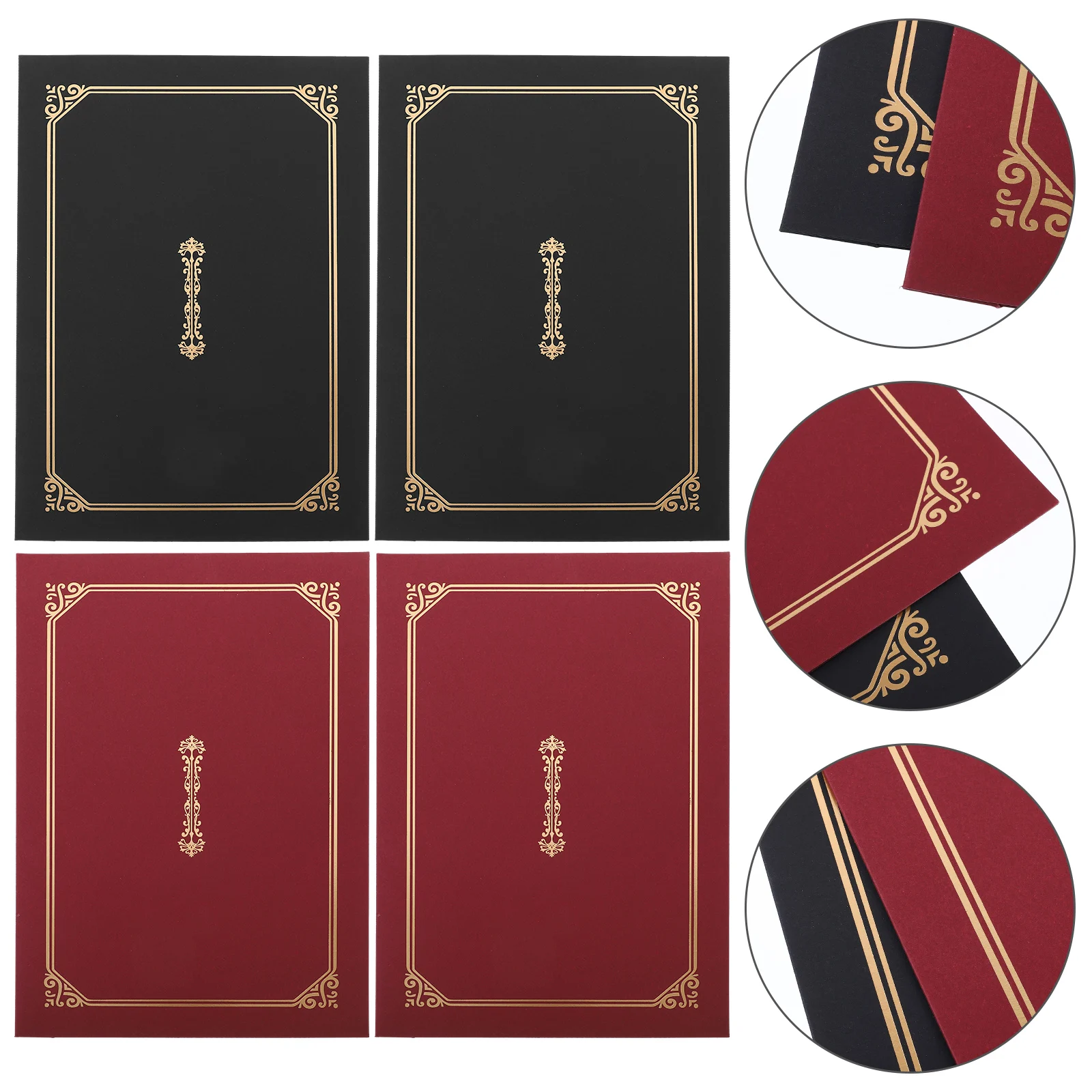4 Pcs Honor Certificate Cover Award Folders Diploma Covers Paper Bi-fold Holder Certificates Set
4 Pcs Honor Certificate Cover Award Folders Diploma Covers Paper Bi-fold Holder Certificates Set