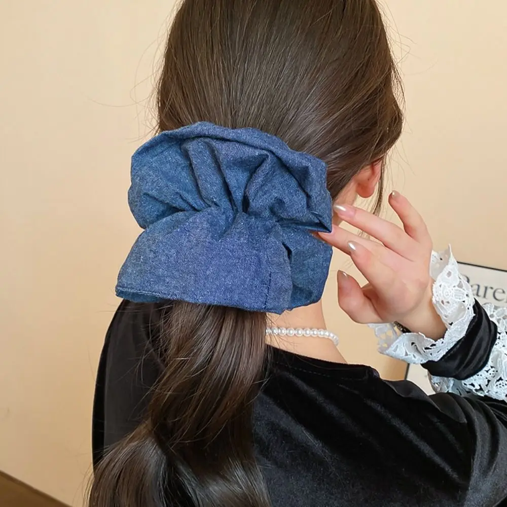 Korean Style Ribbon Scrunchies Cloth Hair Tie Large Denim Scrunchies Hair Rope Ponytail Holder Exaggerated Hair Ring girl
Korean Style Ribbon Scrunchies Cloth Hair Tie Large Denim Scrunchies Hair Rope Ponytail Holder Exaggerated Hair Ring girl