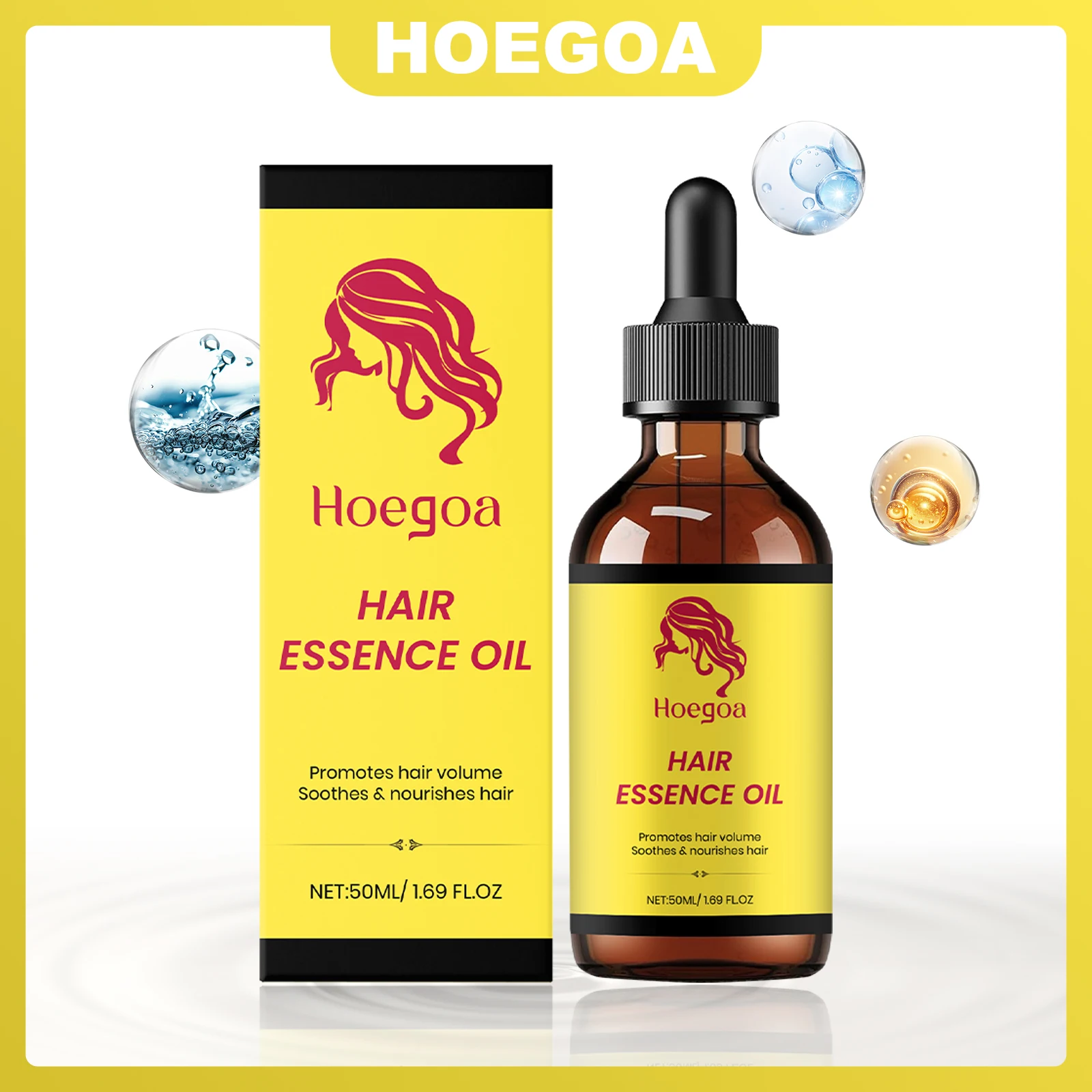HOEGOA Moisturize Hair Care Essence Oil Stimulate Follicles Promote Growth Makes Thicker Relieve Scalp Discomfort Repair Damaged 
HOEGOA Moisturize Hair Care Essence Oil Stimulate Follicles Promote Growth Makes Thicker Relieve Scalp Discomfort Repair Damaged