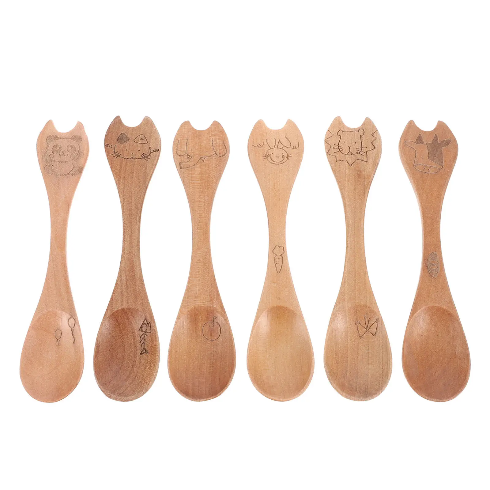6Pcs Children Spoons High Quality Wooden Cartoon Ice Cream Rice Soup Spoons Creative Kids Tableware Gift Children Spoon
6Pcs Children Spoons High Quality Wooden Cartoon Ice Cream Rice Soup Spoons Creative Kids Tableware Gift Children Spoon