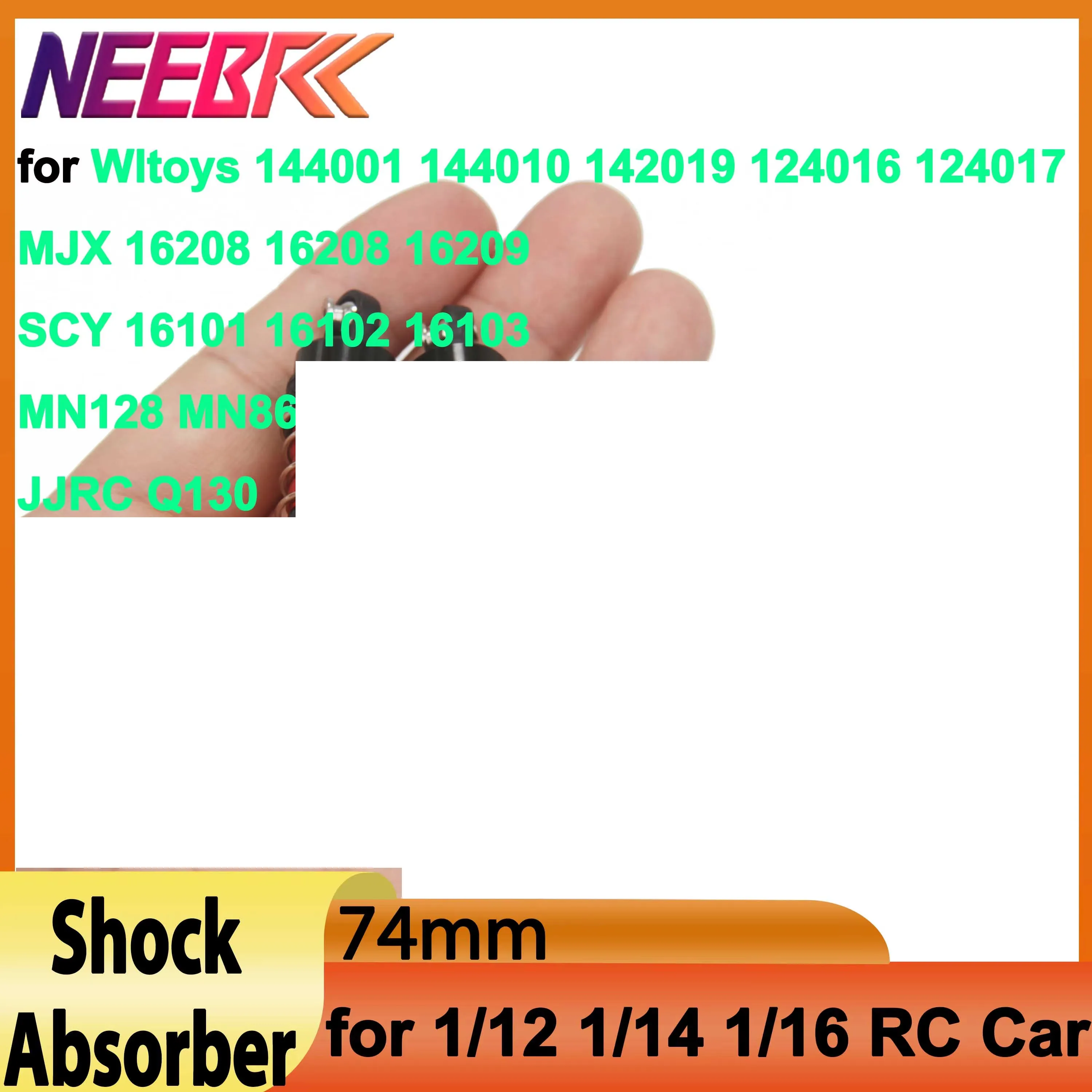 NEEBRC Shock Absorber Damper for Wltoys 144001 144010 124017 MN128 SCY16101 JJRC Q130 MJX 16208 16207 1/12 1/14 1/16 RC Car Part
NEEBRC Shock Absorber Damper for Wltoys 144001 144010 124017 MN128 SCY16101 JJRC Q130 MJX 16208 16207 1/12 1/14 1/16 RC Car Part