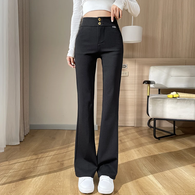 2023 Women Black Suits Pants High Waist Harajuku Loose Flare Pants Spring Elegant Trousers Female Pantalones Mujer Boot Cut 6162
2023 Women Black Suits Pants High Waist Harajuku Loose Flare Pants Spring Elegant Trousers Female Pantalones Mujer Boot Cut 6162
