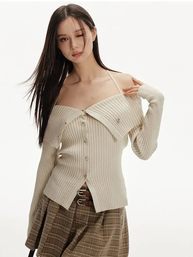 Women Cardigans Y2k Aesthetic Slim Vintage Grunge Sweaters Trendy Bandage Halter Knitwear Female Autumn Slash Neck Off Shoulder
Women Cardigans Y2k Aesthetic Slim Vintage Grunge Sweaters Trendy Bandage Halter Knitwear Female Autumn Slash Neck Off Shoulder