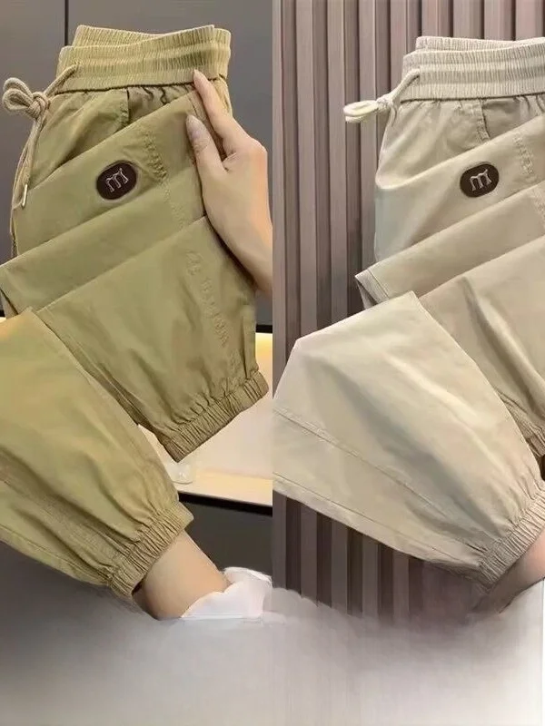Ice Silk Thin Casual Loose Men's Cargo Pants Summer Workwear Breathable Quick Dry Polyester Fiber Elastic Waistband
Ice Silk Thin Casual Loose Men's Cargo Pants Summer Workwear Breathable Quick Dry Polyester Fiber Elastic Waistband