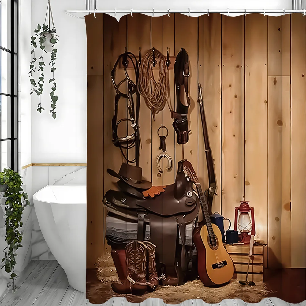 Cowboy wooden house Shower Curtain Washable Dirt-Resistant Shower Head waterproof Polyester Bath Curtain For Home Decor
Cowboy wooden house Shower Curtain Washable Dirt-Resistant Shower Head waterproof Polyester Bath Curtain For Home Decor
