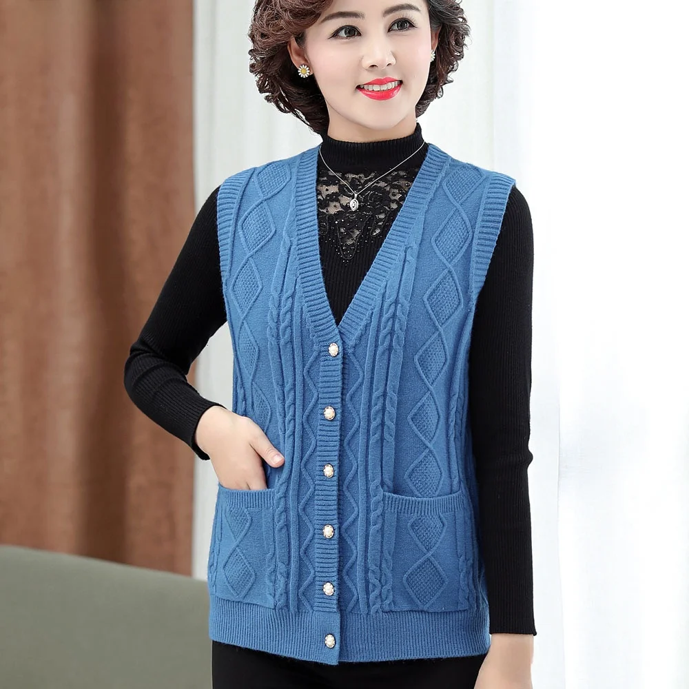 Autumn Winter Light Knitted Sweater Vest for ly Women V-Ne Single Button Closure Regular Sve Loose Fit Pure Color
Autumn Winter Light Knitted Sweater Vest for ly Women V-Ne Single Button Closure Regular Sve Loose Fit Pure Color