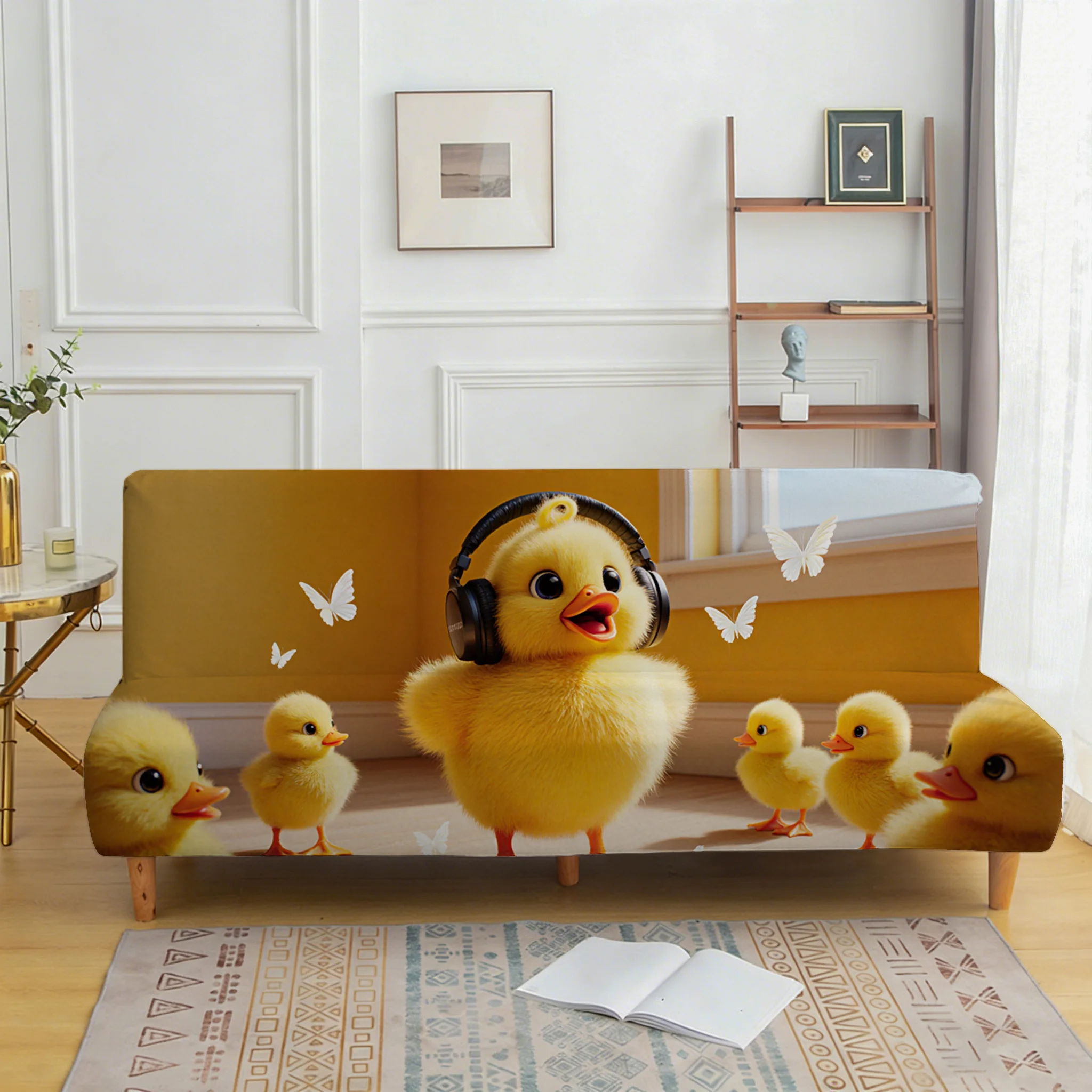 Living room bedroom universal elastic sofa bed cover, cute little yellow duck pattern, dustproof machine washable sofa bed cover
Living room bedroom universal elastic sofa bed cover, cute little yellow duck pattern, dustproof machine washable sofa bed cover