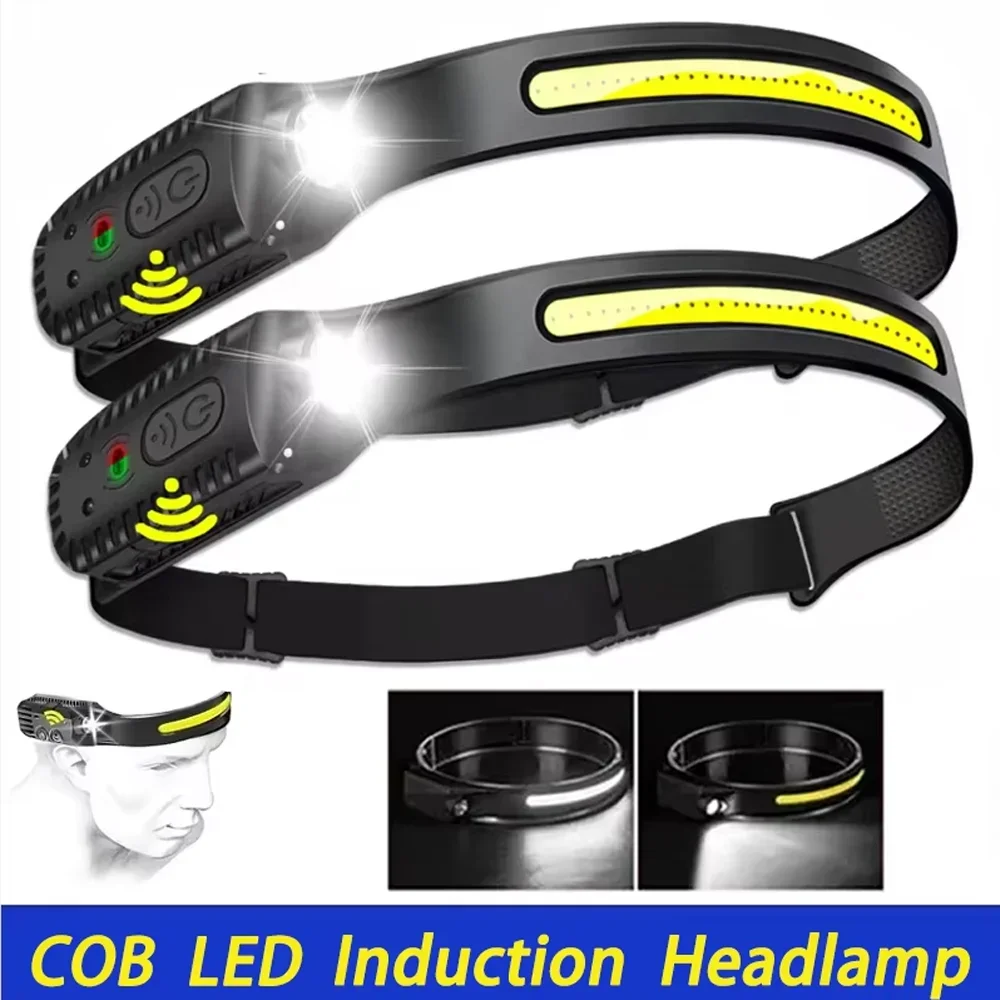 Induction Headlamp COB+LED Head Flashlight Built in Battery USB Rechargeable Outdoor Waterproof Camping Fishing Work Lantern
Induction Headlamp COB+LED Head Flashlight Built in Battery USB Rechargeable Outdoor Waterproof Camping Fishing Work Lantern
