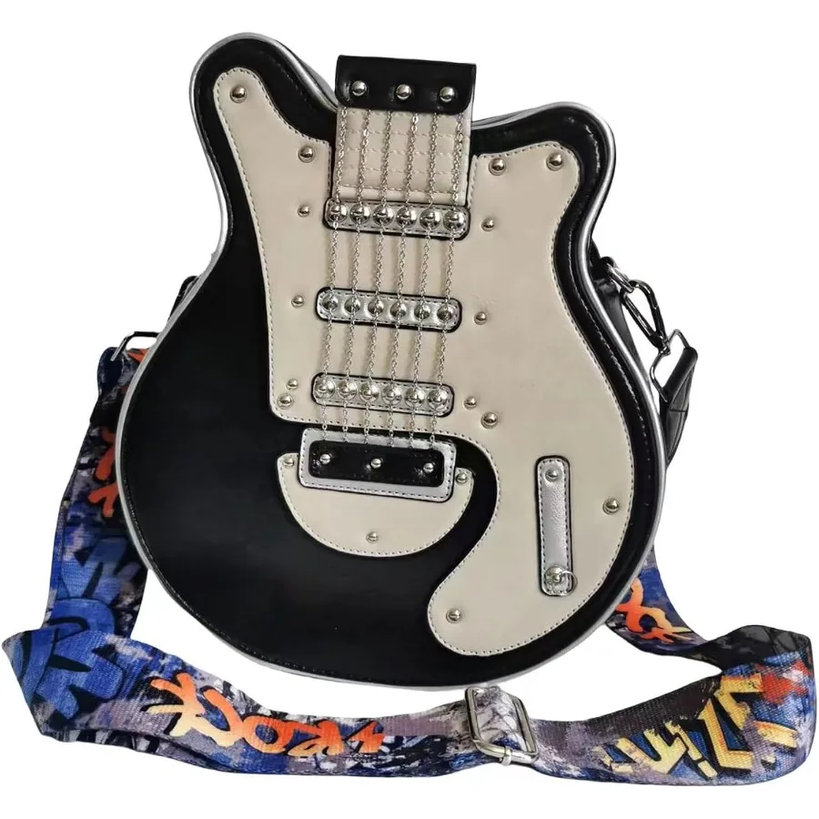 Men and Women Guitar Shaped Crossbody Shoulder Bag PU Leather Unique Novelty Guitar Purse
Men and Women Guitar Shaped Crossbody Shoulder Bag PU Leather Unique Novelty Guitar Purse