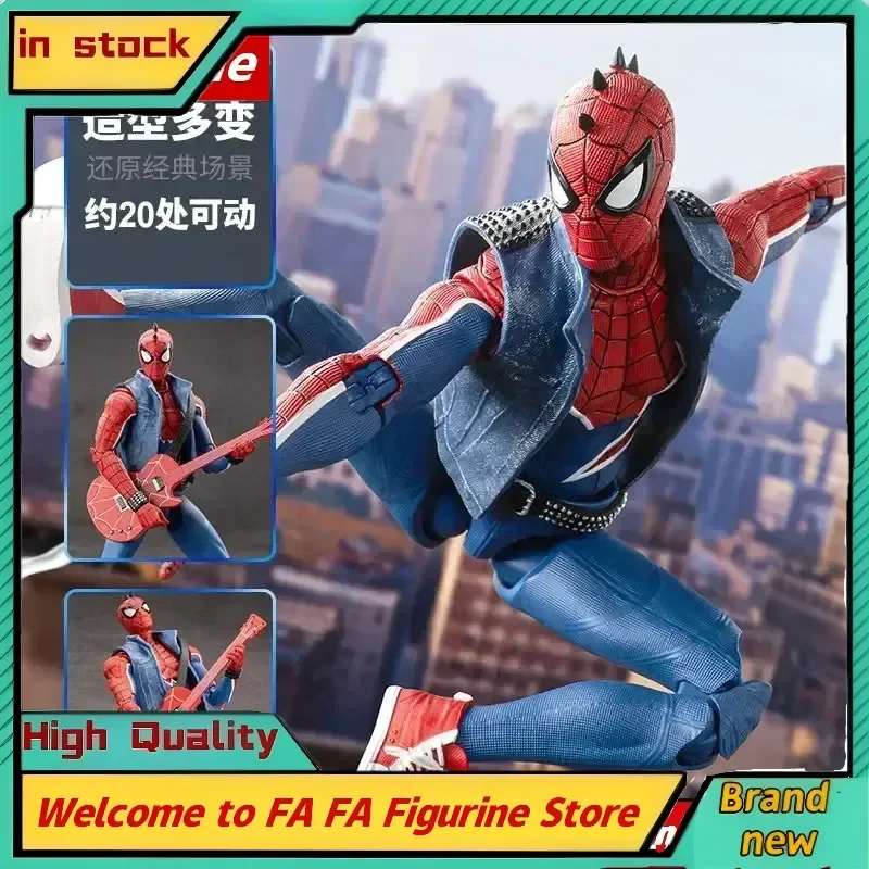 High Quality Tospider Man Punk Action Figure 18cm Movable Joint Collectible Toy With Guitar Multiple Accessories Pvc Anime Model
High Quality Tospider Man Punk Action Figure 18cm Movable Joint Collectible Toy With Guitar Multiple Accessories Pvc Anime Model