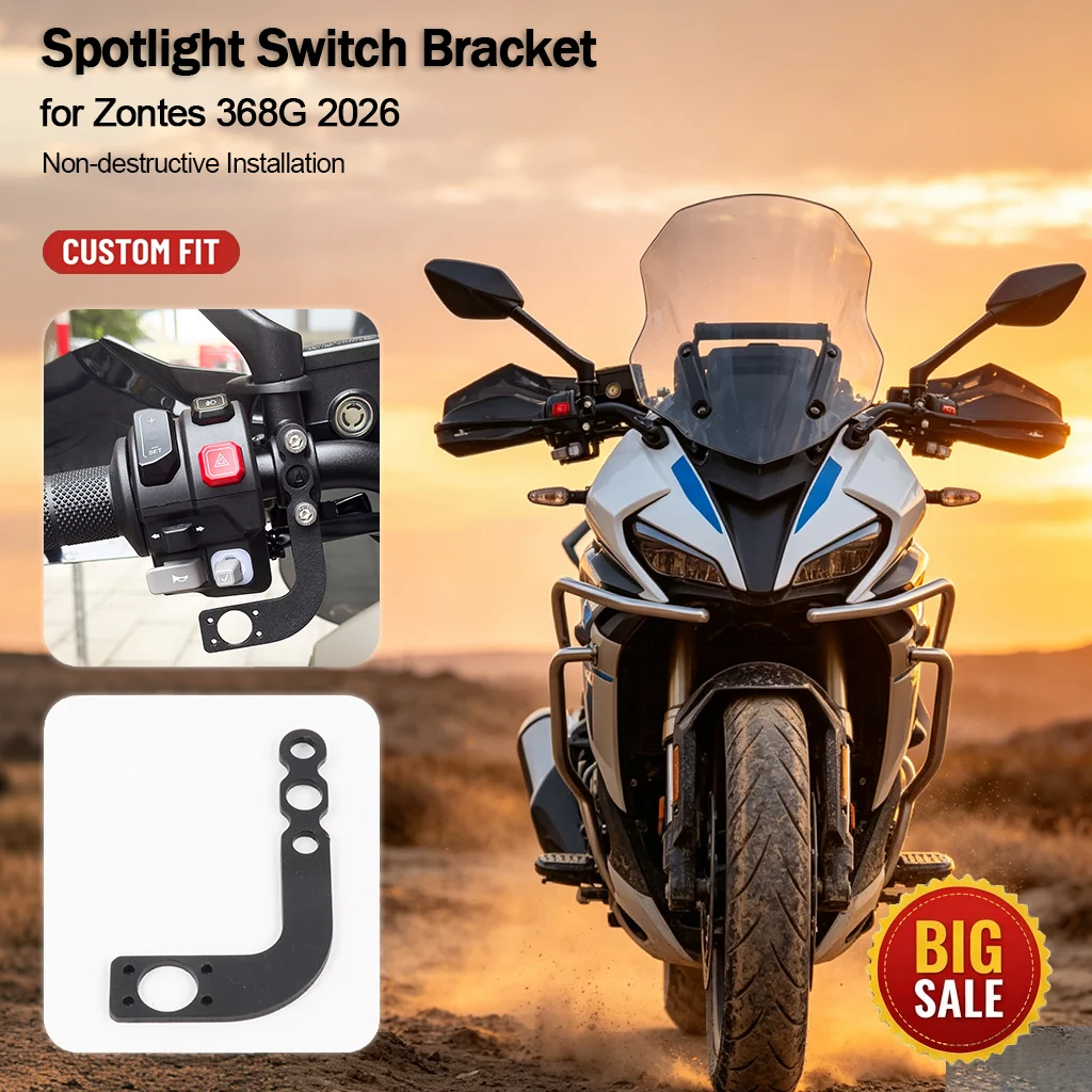 Stainless Steel Spotlight Switch Bracket for Zontes ZT368G 2026 Motorcycle Handlebar Mount Holder Fit Future Eyes Auxiliary Ligh
Stainless Steel Spotlight Switch Bracket for Zontes ZT368G 2026 Motorcycle Handlebar Mount Holder Fit Future Eyes Auxiliary Ligh