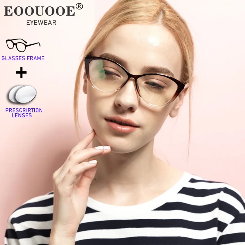 Fashion Cat TR90 Eyeglasses Women Prescription Glasses Myopia Hyperopia Progressive Lenses Reading Optical Filter Blue Light
Fashion Cat TR90 Eyeglasses Women Prescription Glasses Myopia Hyperopia Progressive Lenses Reading Optical Filter Blue Light