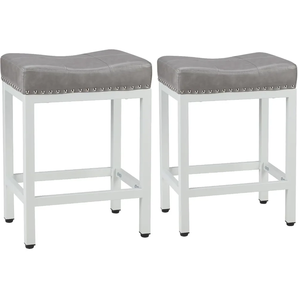 Bar Stools Set of 2, Upholstered Modern Counter Height Bar Stools for Kitchen Island Modern PU Leather Sadless Stools Chair
Bar Stools Set of 2, Upholstered Modern Counter Height Bar Stools for Kitchen Island Modern PU Leather Sadless Stools Chair